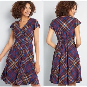 Modcloth Sz Lg Sentimental Short Sleeve Dress